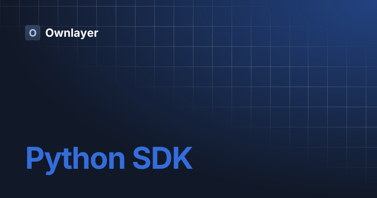 Python SDK | Ownlayer